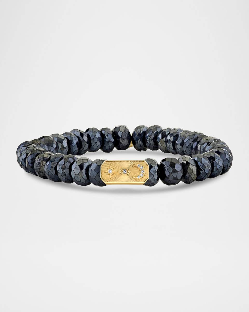14K Diamond Marquise Eye Station Bracelet